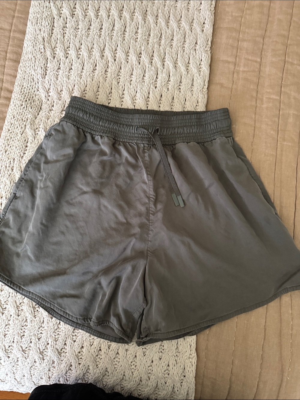 lululemon athletica Olive Green Drawstring Athletic Shorts